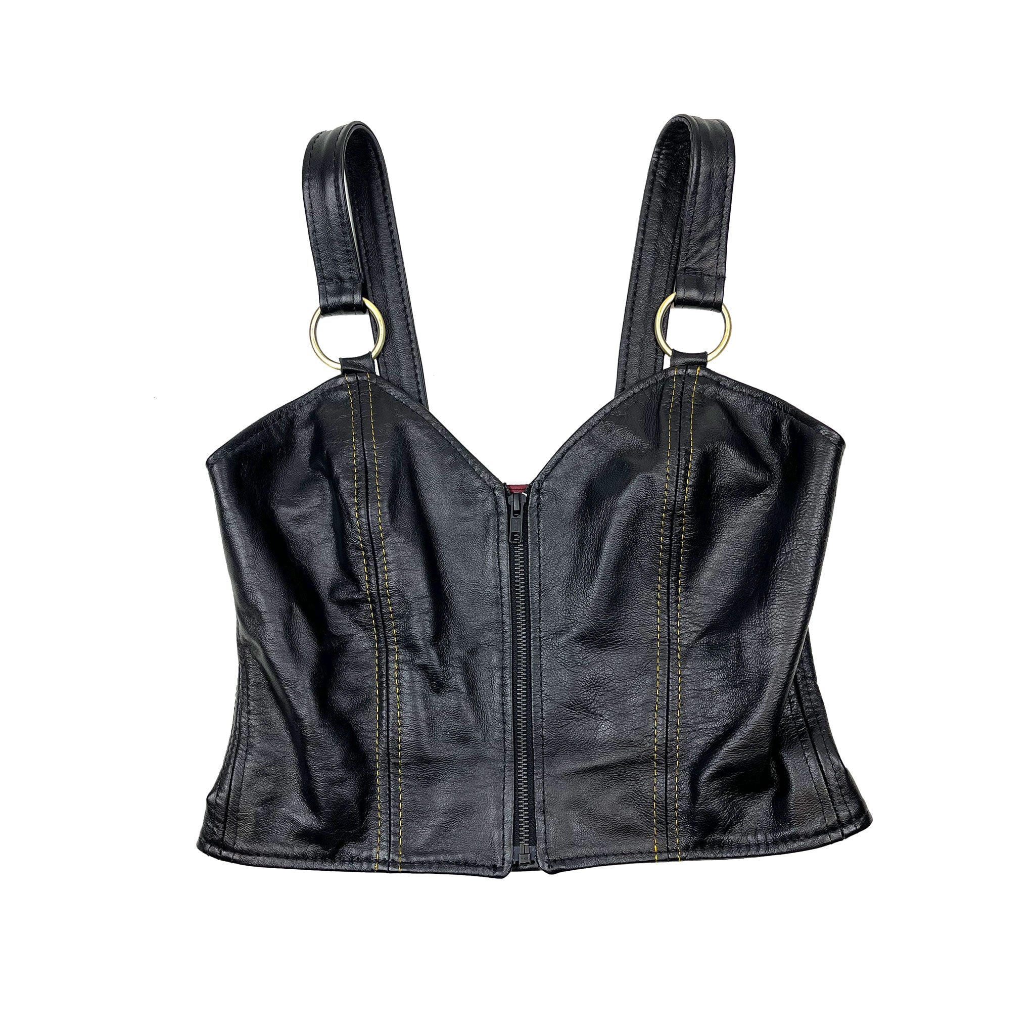 Black Leather Bustier  Luxe Rebel Leather Co