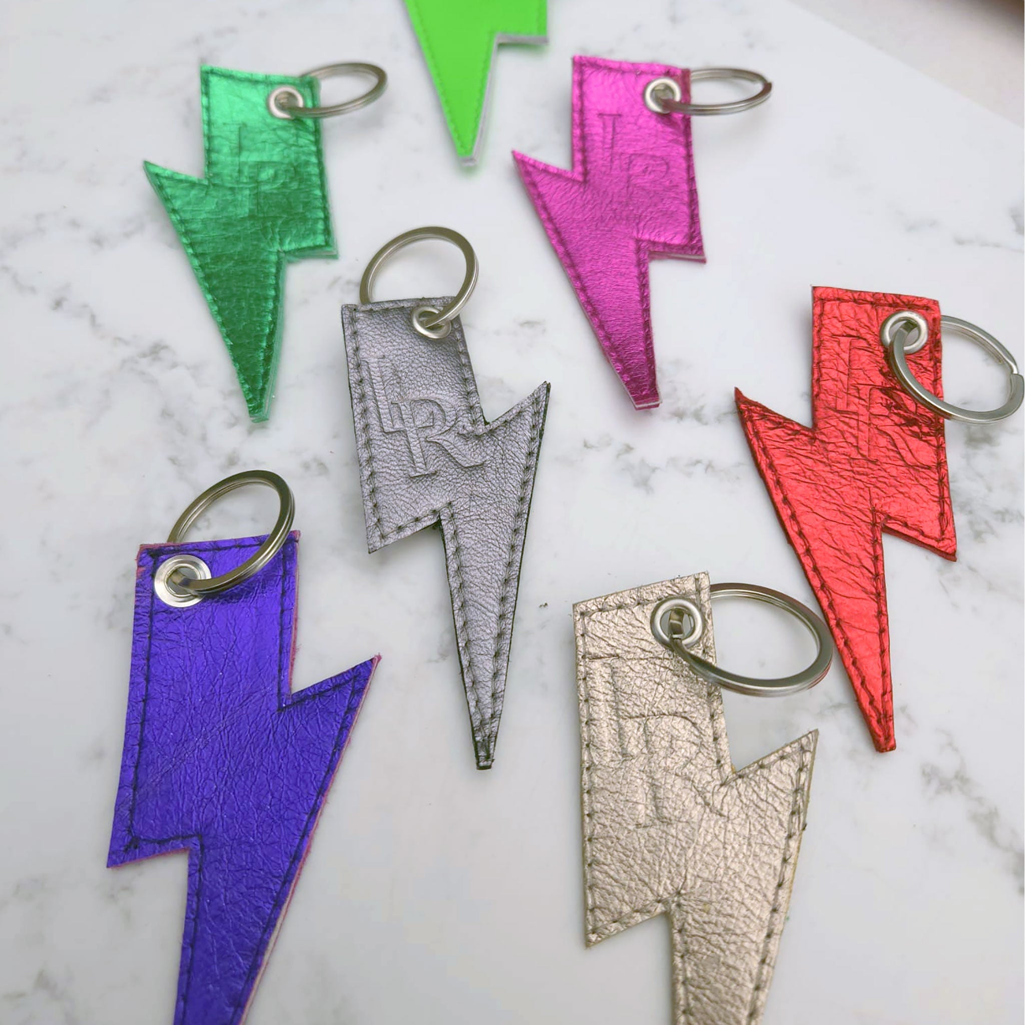 Lightning Keyring Lightning Bolt Reflective KeyChain Pendant (11
