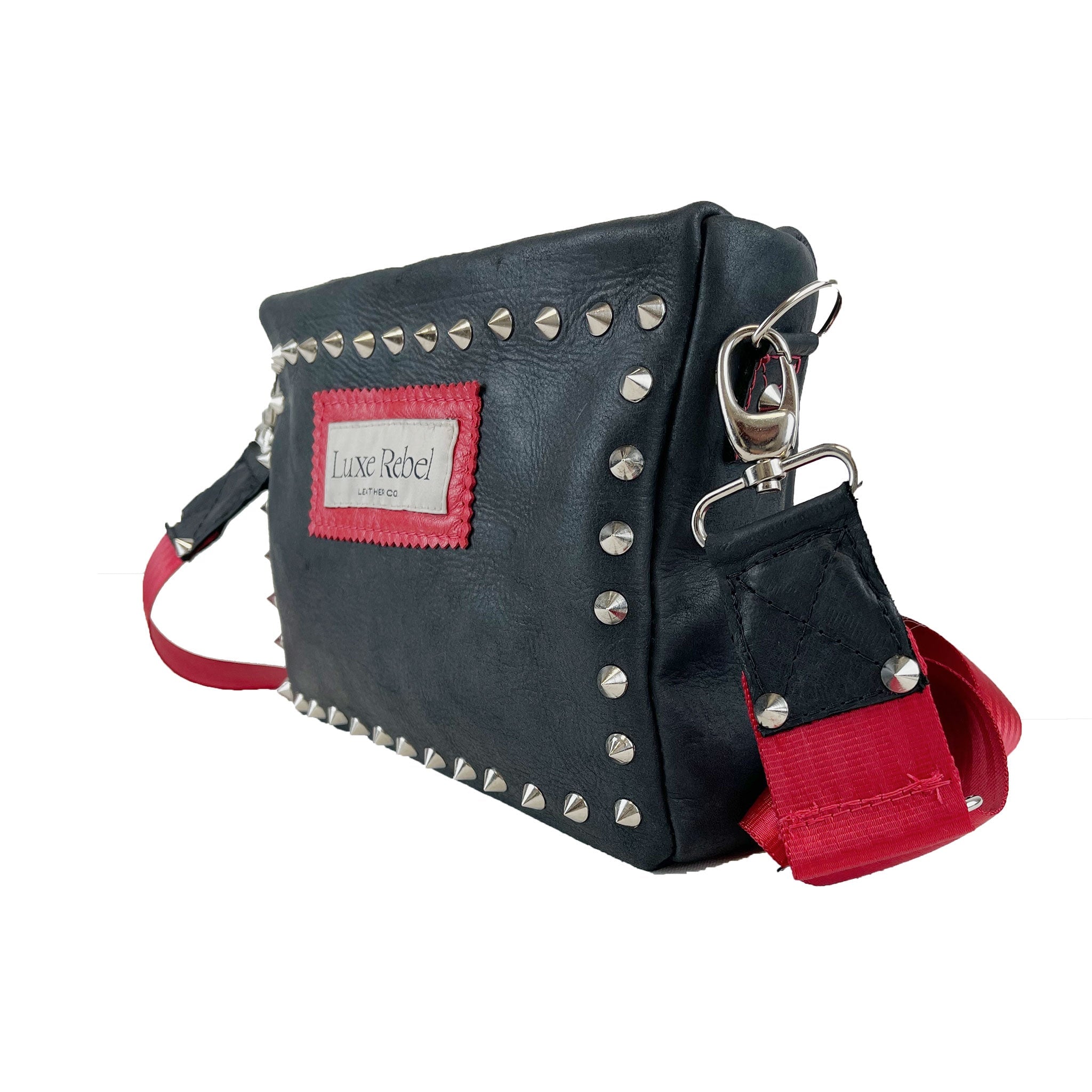 Leather Studded Cross Body Bag – Luxe Rebel Leather Co