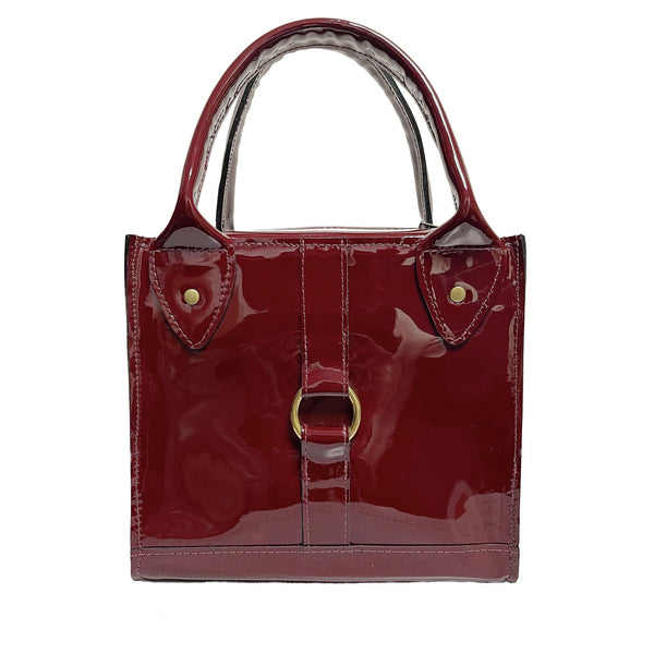 Patent Leather Bag In Wild Red Cherry – Luxe Rebel Leather Co